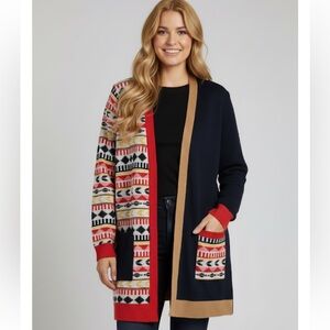 Style & Co Boho Aztec Print Cardigan Sweater